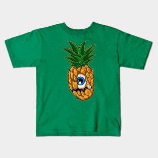 Food Lover Gift Pineapple Cyclops Kids T-Shirt